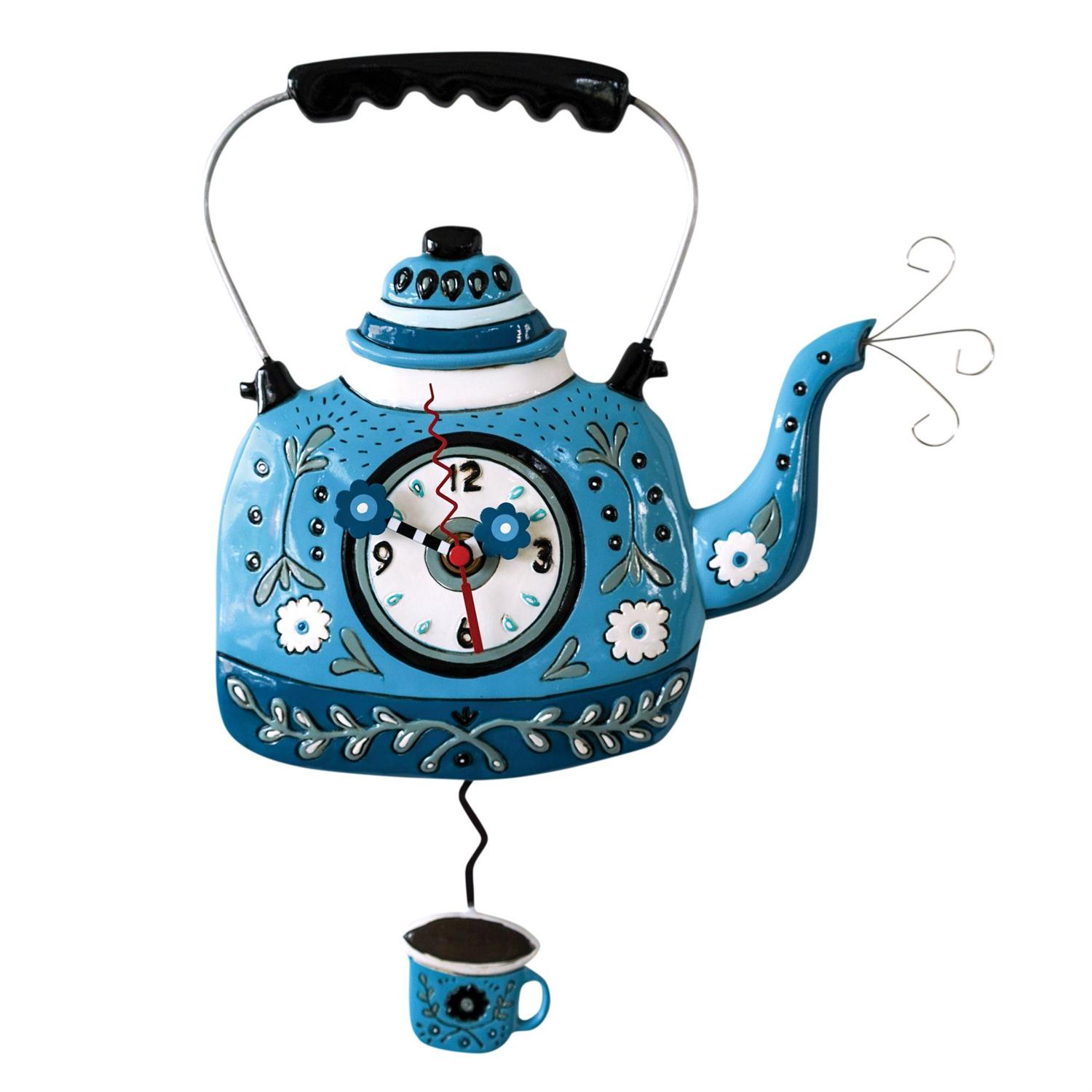 Blue Kettle Clock