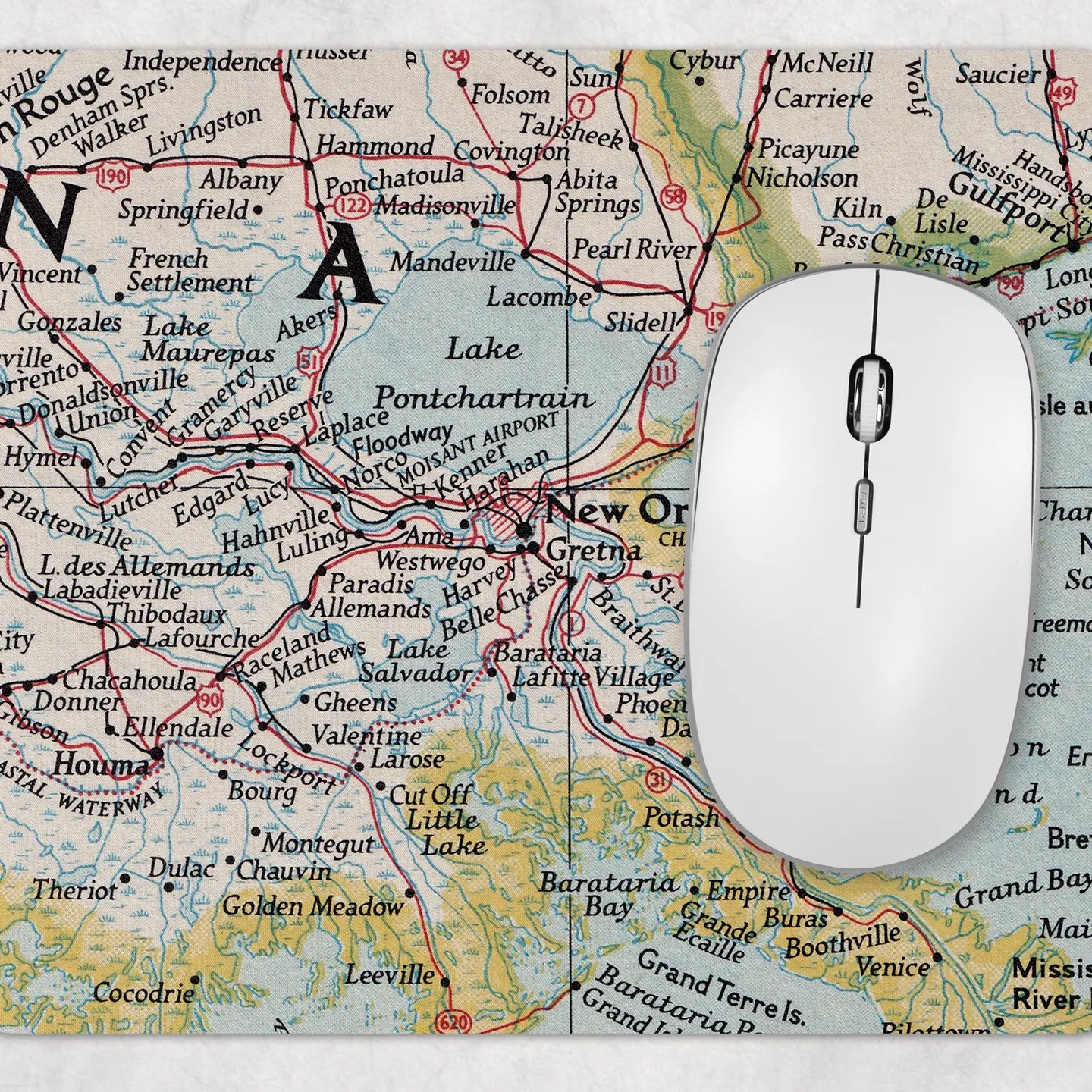 New Orleans, LA Map Mousepad