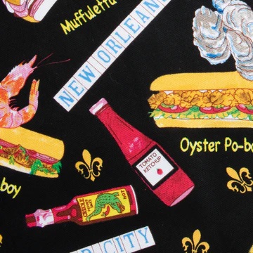 Po-Boy Black New Orleans Linens - Image 3