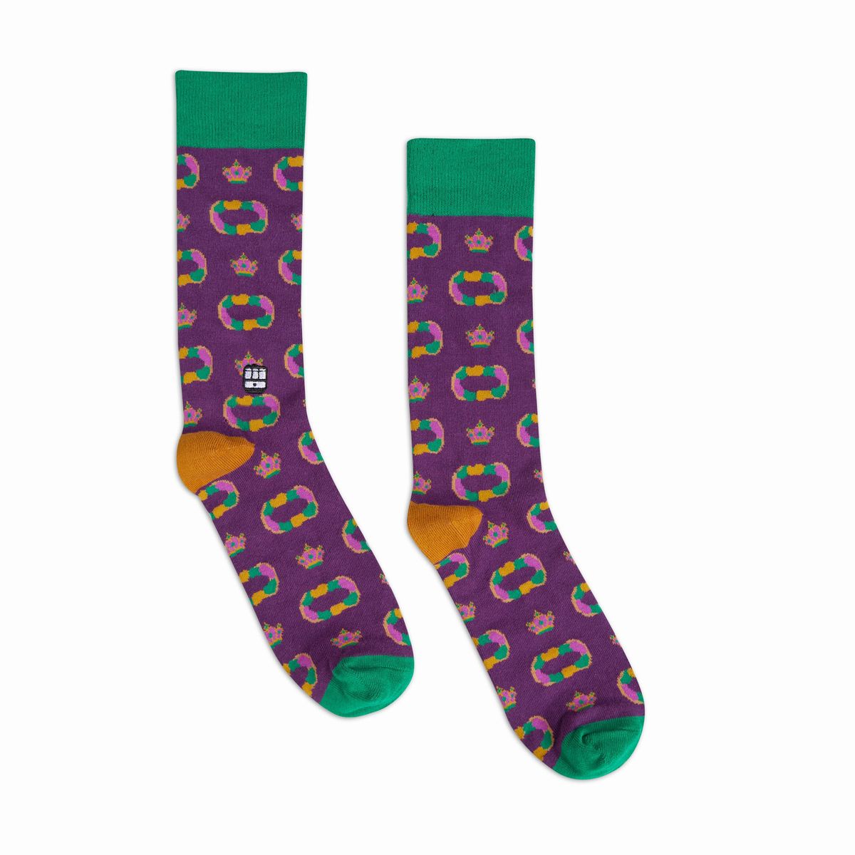 Mardi Gras King Cake Socks