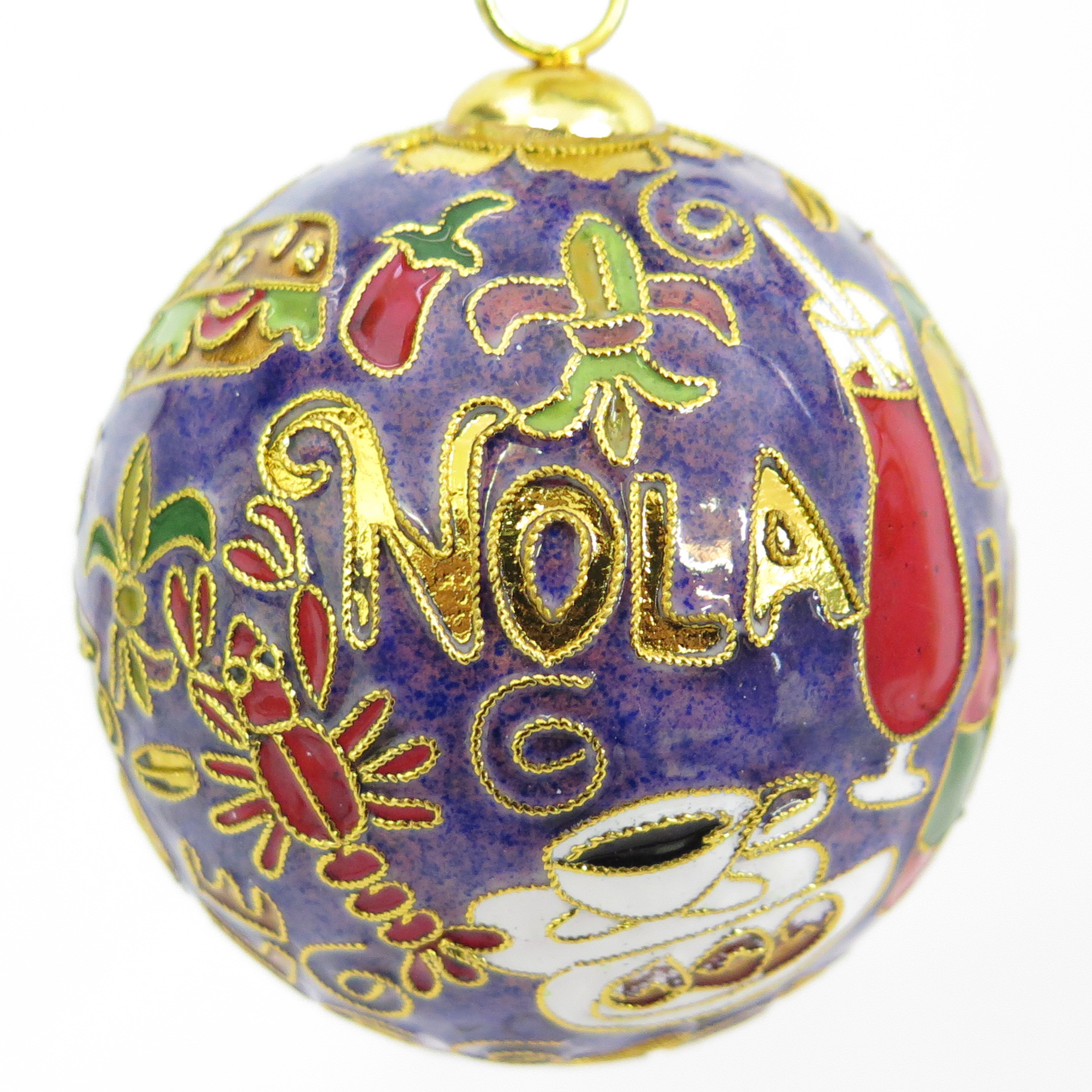 Kitty Keller Designs PURPLE Food Icons Ornament