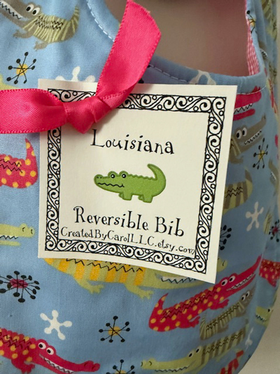 Blue Gator Baby Bib - Image 3