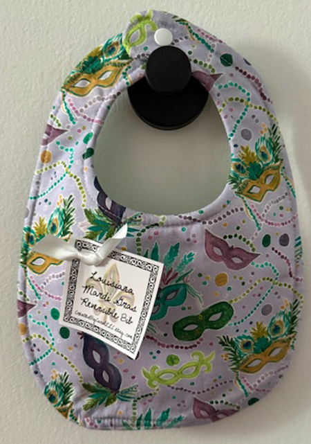 Mardi Gras Masks Baby Bib