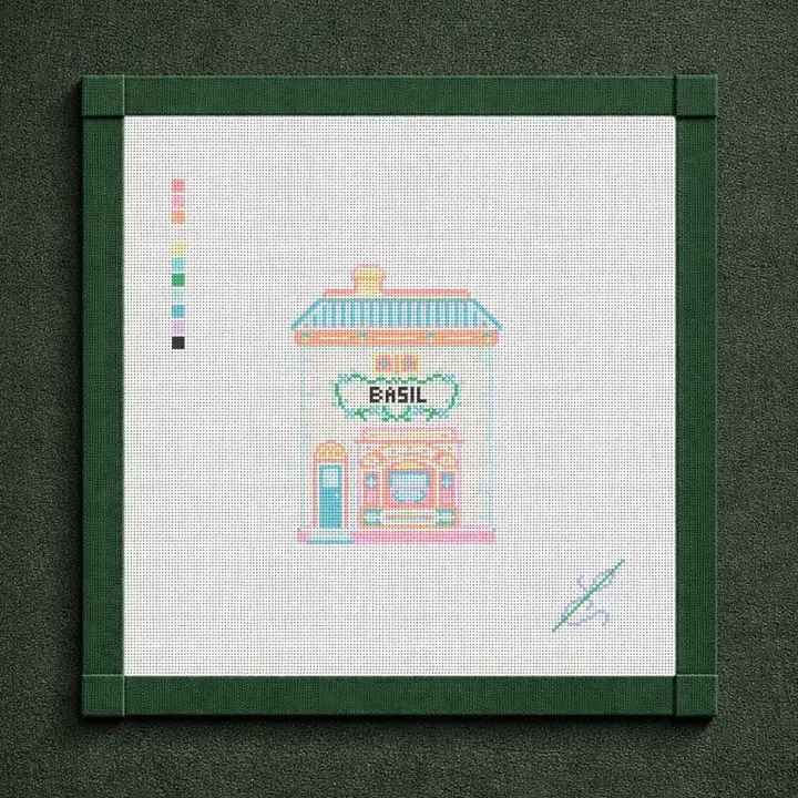 Lenox Basil House Needlepoint Canvas