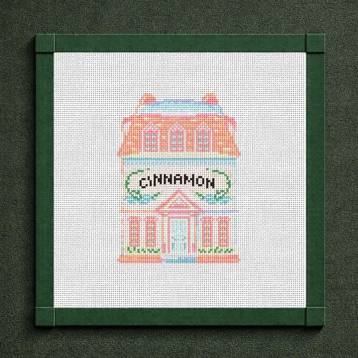 Lenox Cinnamon House Needlepoint Canvas