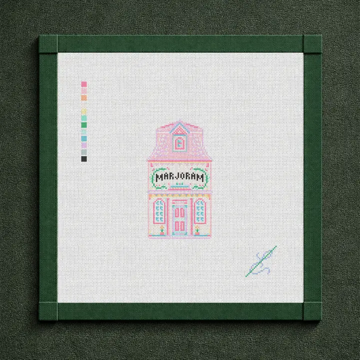 Marjoram House Needlepoint Canvas