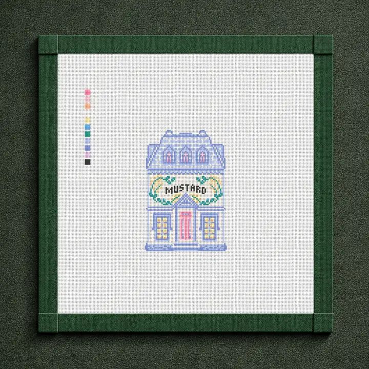 Mustard House Needlepoint Canvas