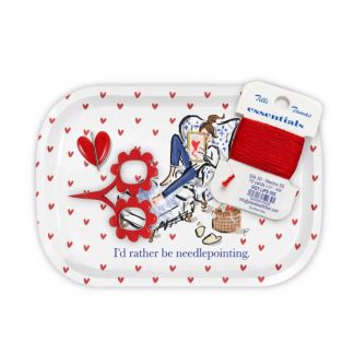 I'd Rather Be Needlepointing Metal Catchall Tray