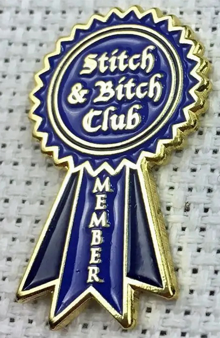 BLUE Stitch & Bitch Club Needle Minder