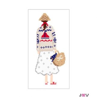 Sailboat Girl Needlepoint Canvas