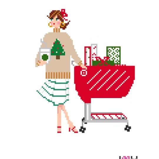 Girl with Red Basket Needlepoint Canvas