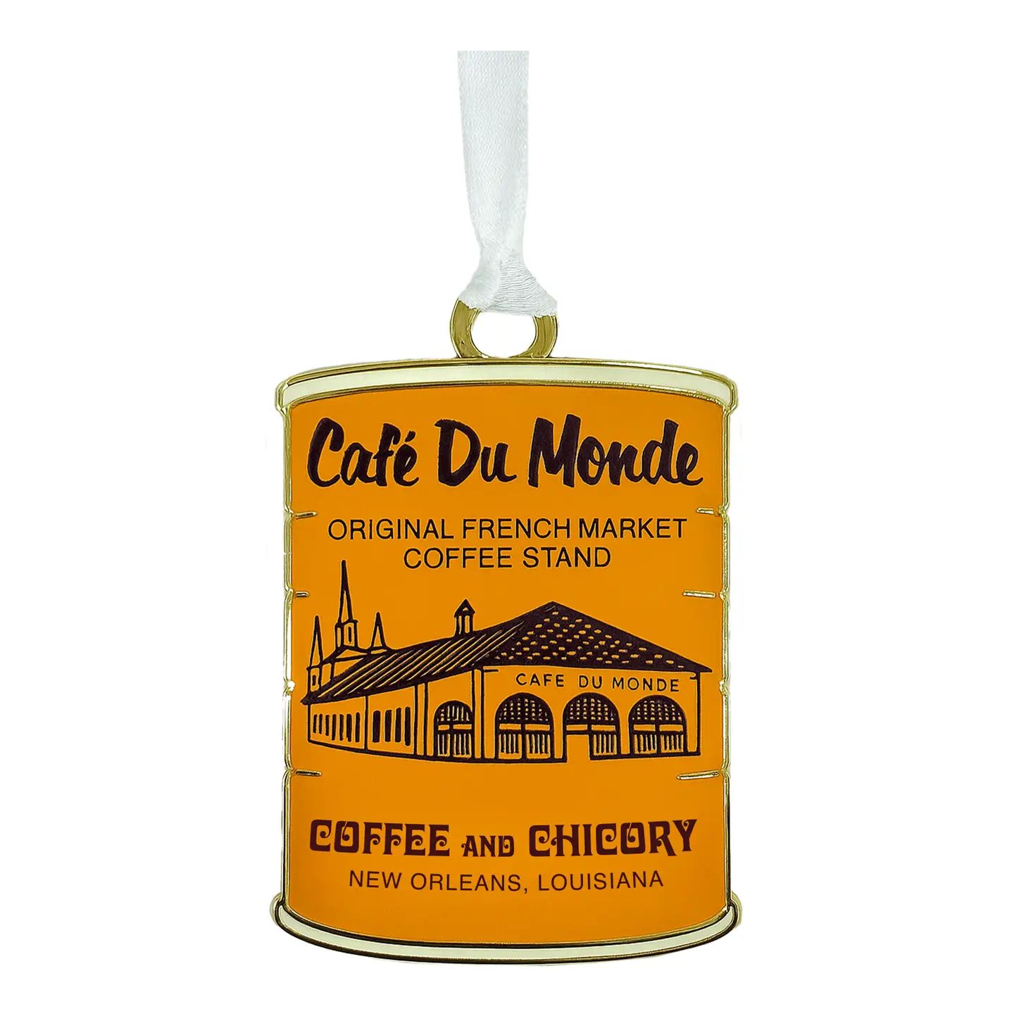 Cafe' du Monde Coffee Tin Enamel Ornament