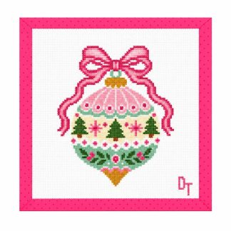 Pretty in Pink Ornament Needlepoint Canvas