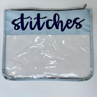 "Stitches" Embroidered Needlepoint Project Bag