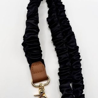 SOLID Black Scrunchie Lanyard